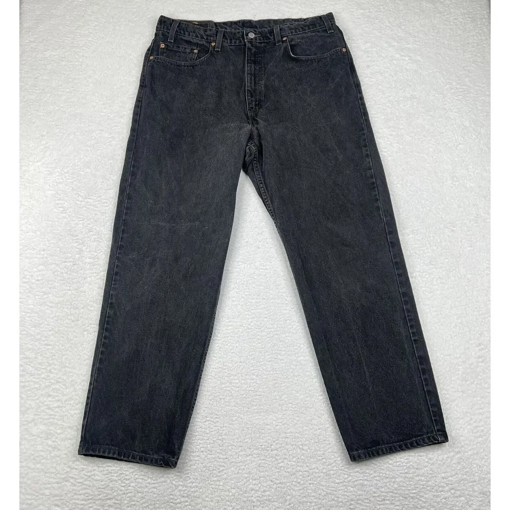 Vintage Levis Jeans‎ Mens 38x30 Black Faded 550 Relaxed Straight Y2K Denim USA